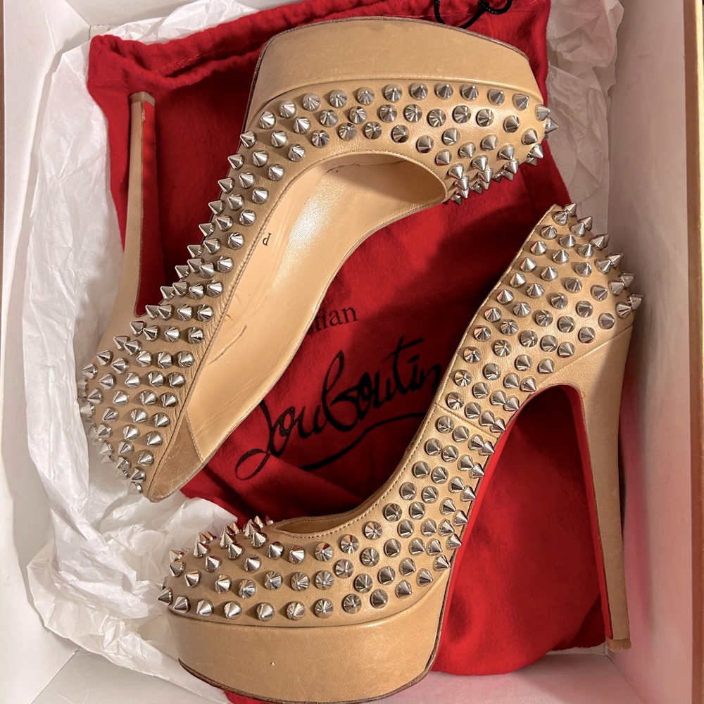 Bianca spikes 140 nappa corde silver